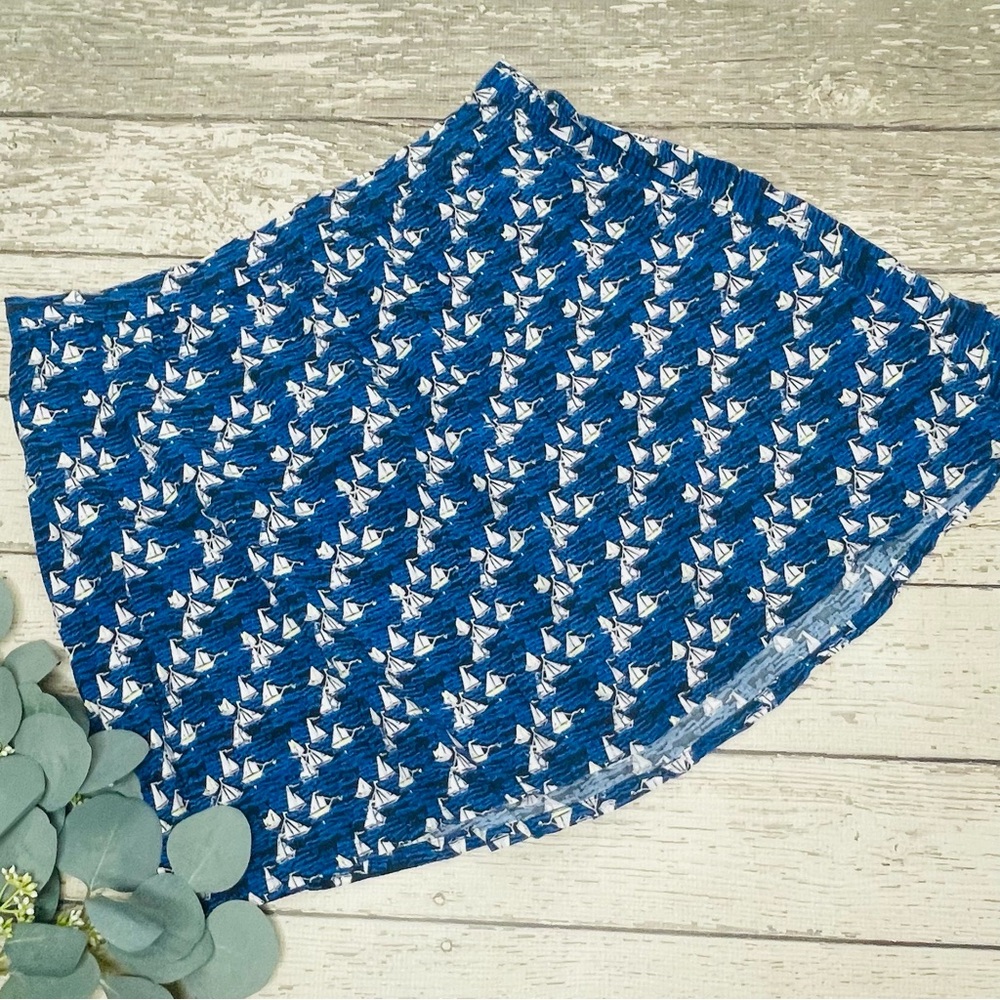 GAP Factory Sailboat Print Skater Skirt